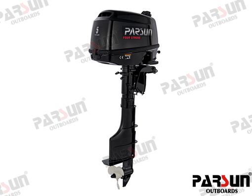 Parsun F5 HP 4-stroke Outboard Motor - S-Leg - Black