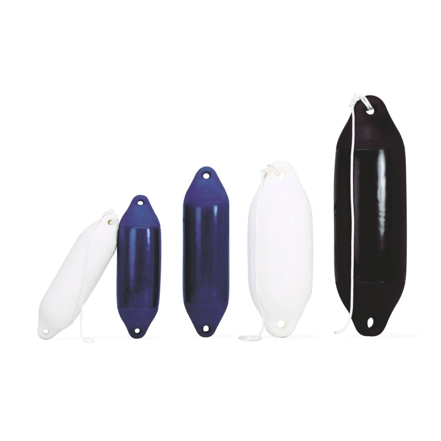 Fender buoy 10x40cm белый + веревка d.5mm, Plastimo