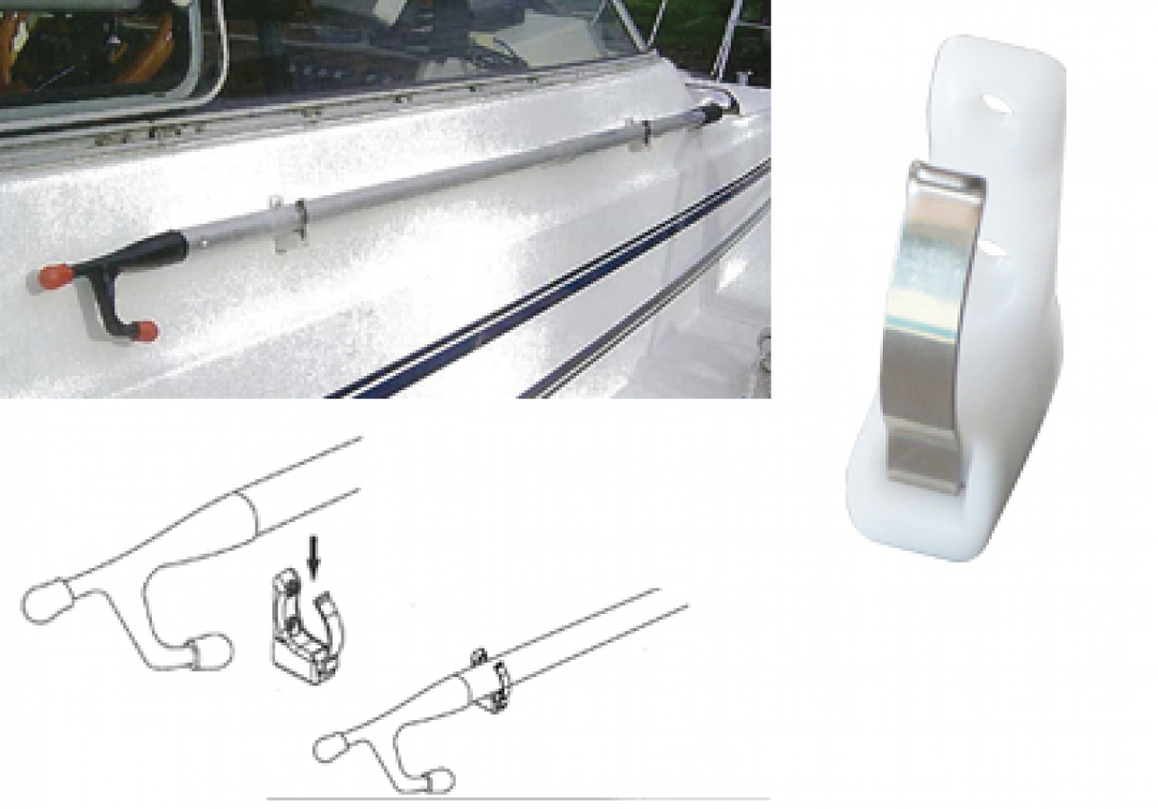 Пластиковый зажим, диаметр крючков 28 мм - 32 мм