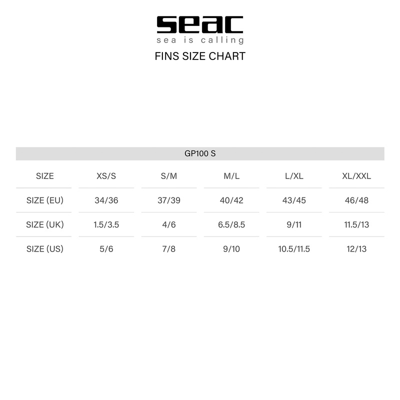 Ласты для дайвинга SEAC GP100 S - Желтый - Размер XL-XXL