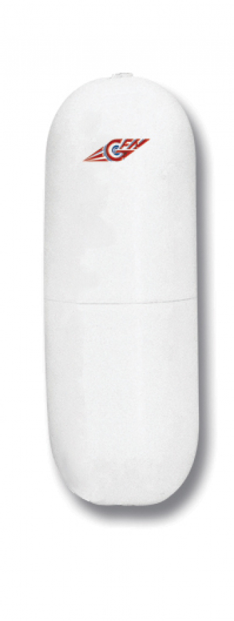 Poleris ar caurumu - Ø15x43cm balts