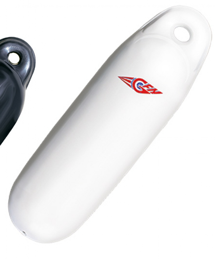 Fender buoy - white 24x70cm - one loop
