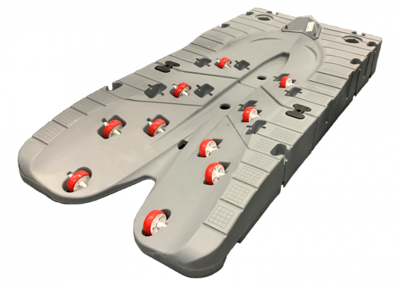 Pontoon JetPort Flexi -серый - складной 305см x 147см Грузоподъемность до 790кг