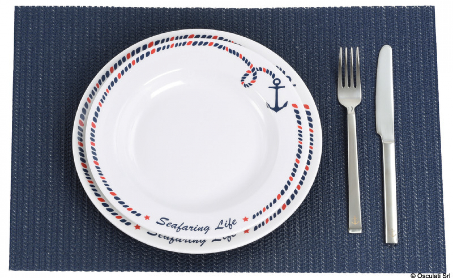 Набор противоскользящих ковриков синий 4шт.