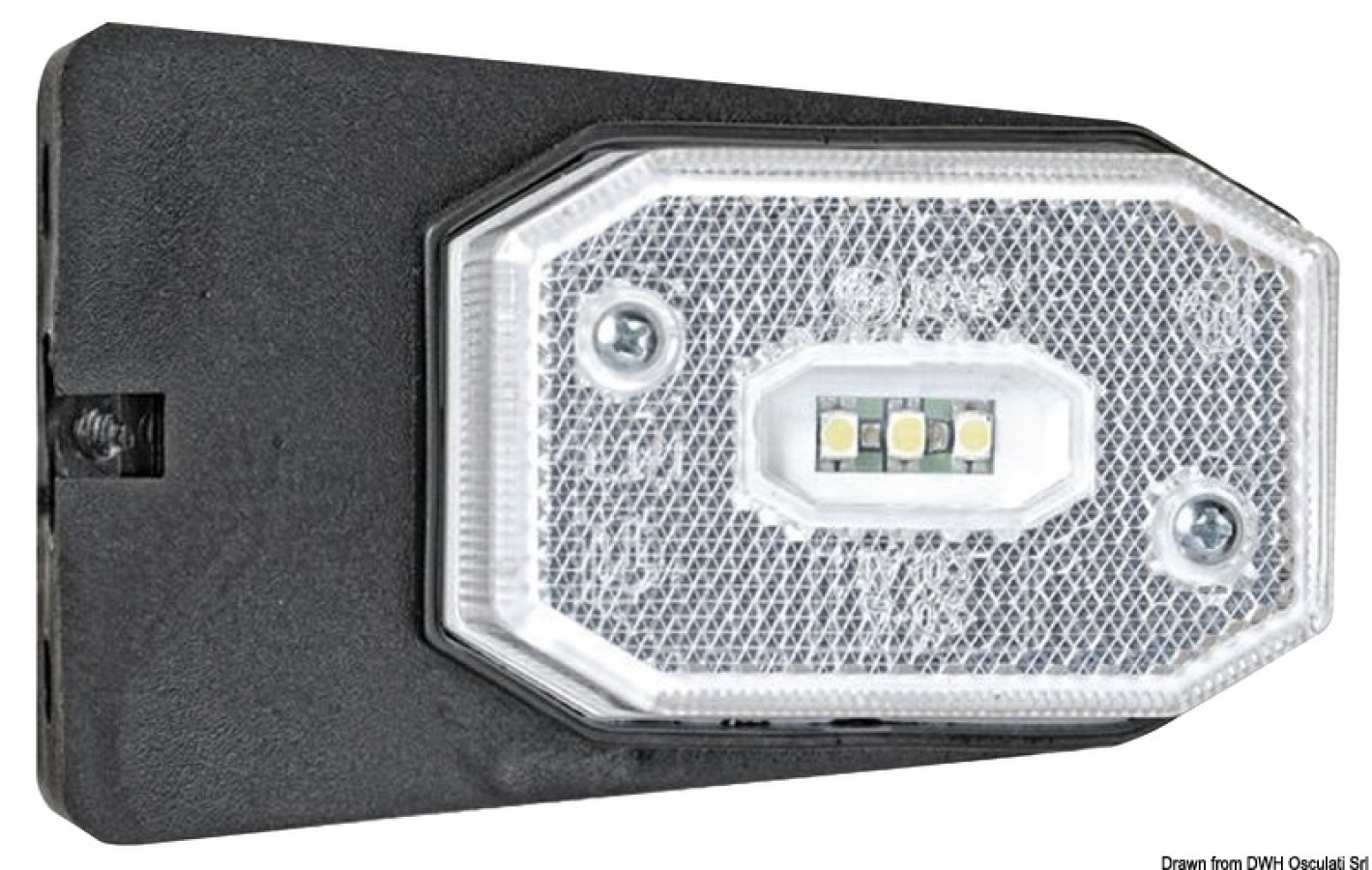 LED front white light w/bracket 12V/24V