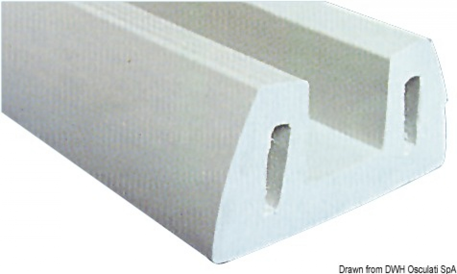 Profiles designed to protect wharfs, quay and mooring poles  L2m  72x30mm Grey