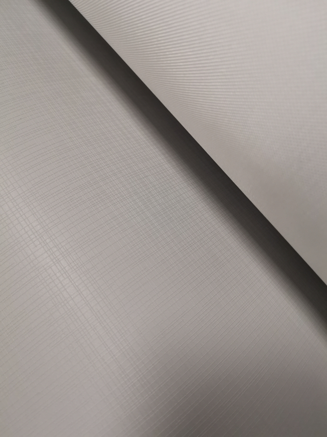 PVC Tarpaulin fabric Nautica Gray Width 215cm - For transport covers. Price for 1m2.