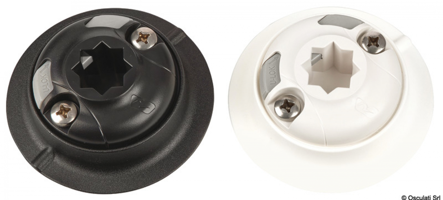 Quickports ar VHB melns Diametrs 90mm RAILBLAZA 03-4087-11 Līmešanai uz PVC un Hypalona baloniem