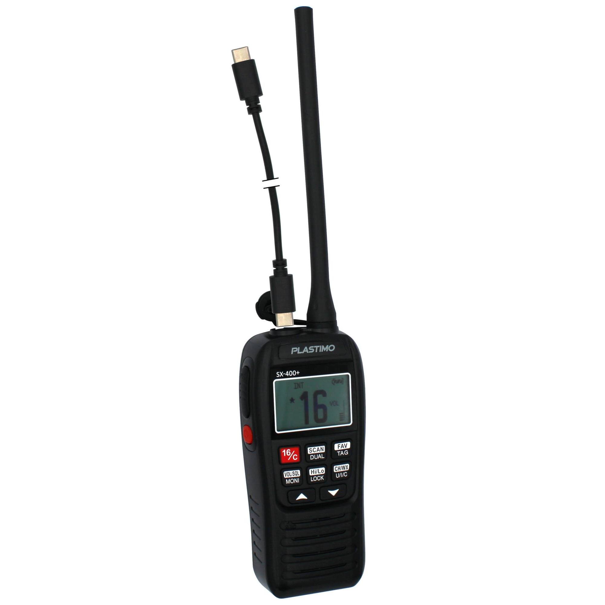 VHF radio SX-400+ Floating, Charging IPX7 Plastimo