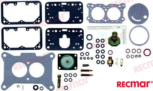 Carburetor Kit OEM: Pleasurecraft: RN0116, RN0116-2, RN0116-3; Mercruiser: 1396-4656, 1397-4656, 4656; Volvo: 3854106; OMC: 0982538, 3854106