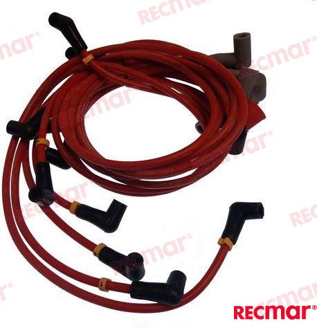 Ignition wire set V8 OEM: Volvo: 3850365, 3850366, 3850367, 3850368, 3851820, 3857167, 3888326; Mercruiser: 816761A17, 816761Q17