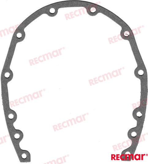 timing chain cover gasket GM V6 V8 OEM: Mercruiser: 14250, 27-14250, 34895, FI1101297; Crusader: 20129, 7130240; Volvo: 3852654, 856663