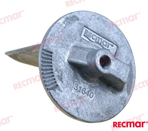 Aluminium Anode OEM: Mercruiser: 31640Q4, 31640T4; OMC: 31640, 316403, 316404, 31640A1, 31640A2, 31640B4, 31640Q4, 31640T4