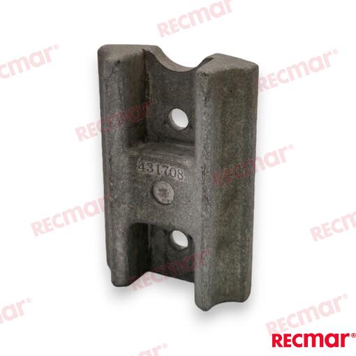 Aluminum anode OEM: OMC: 431708