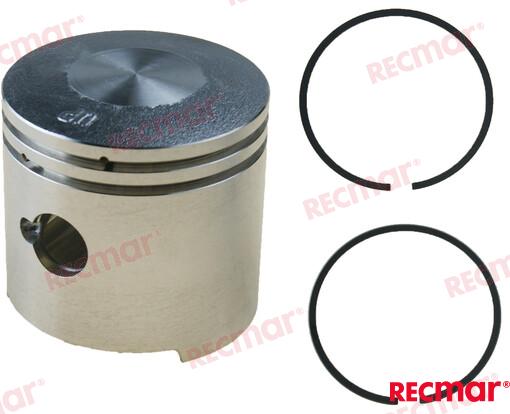 Piston set OEM: Mercruiser: 779-8M0103755, 779-9615T, 9615, 9615T; Tohatsu: 369-00001-0, 3C8-00001-3