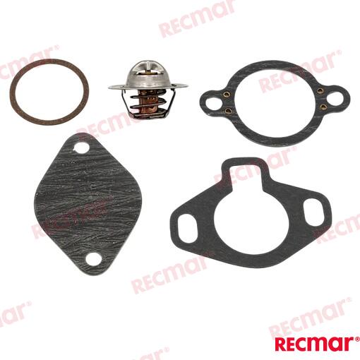 Thermostat kit MerCruiser GM V6 & V8 71ºc OEM: Mercruiser: 807252Q5, 807252T5, 807252T8