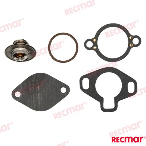 Thermostat kit MerCruiser GM V6 & V8 71ºc OEM: Mercruiser: 807252Q5, 807252T5, 807252T8