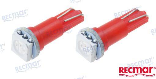 spuldze 12v, 1.2w, sarkana (2 gab.)
