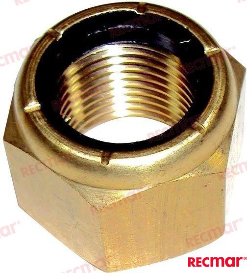 Гайка гребного винта Mercury V6, Alpha One, Bravo, Honda - OEM: Mercruiser: 11-52407Q1, 11-52707, 11-52707Q1, 11-827614, 52707Q1, 52707T1;