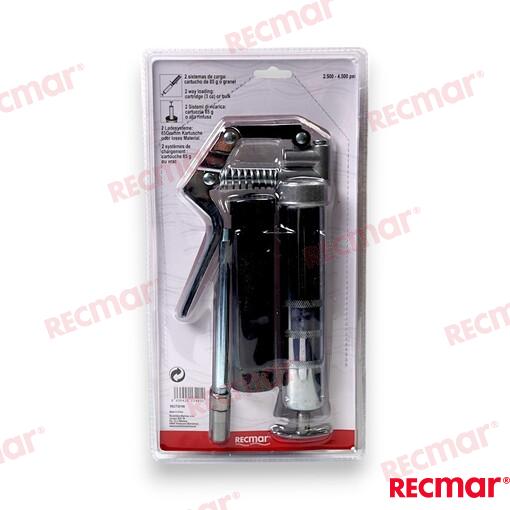 Eļļošanas pistole ar kārtridžu - laivas dzinēja kustīgo savienojumu eļļošanai