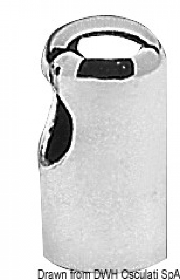 Reliņa kronšteins, gala,  caurrums 25mm Ø35mm H57mm SS