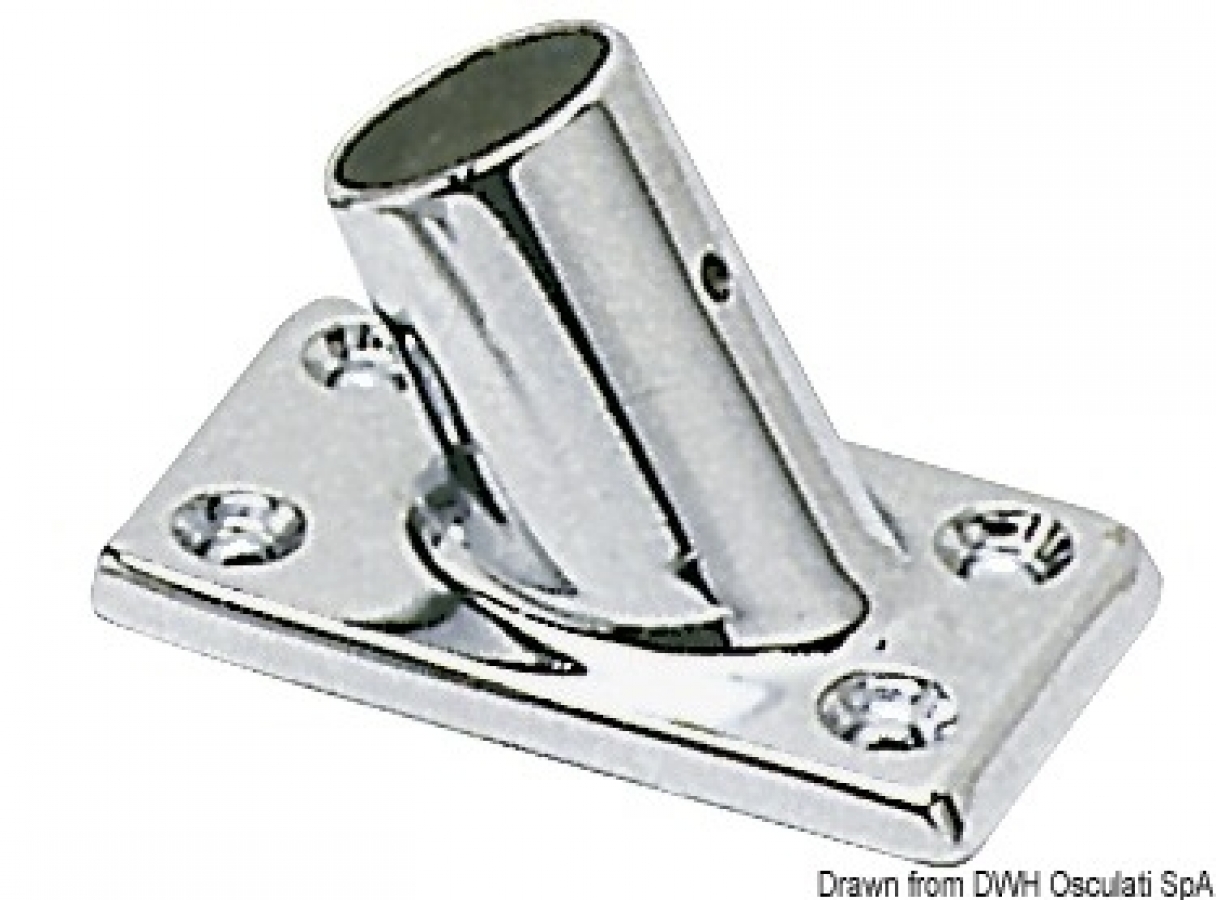 Pulpit joint and base 60° rectabgular Ø22 mm