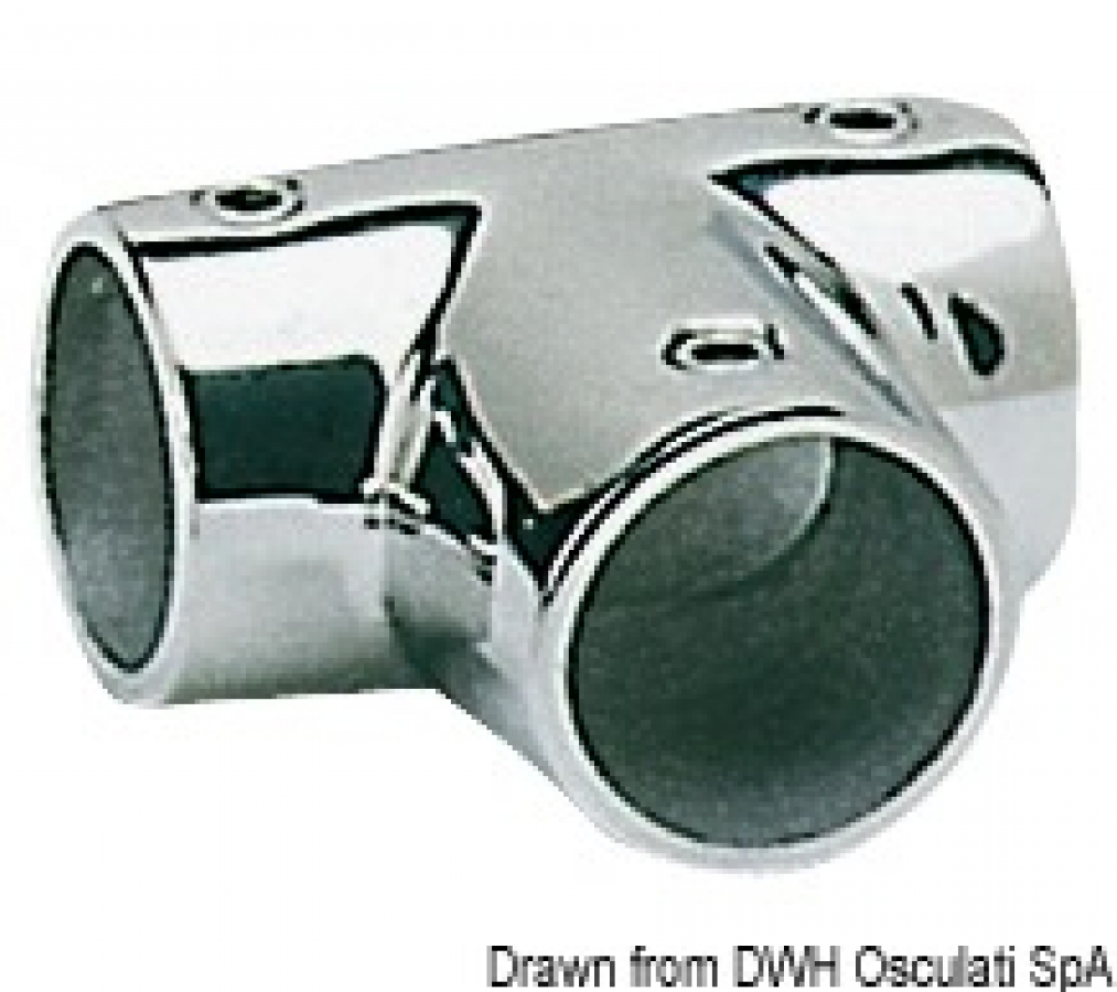 T-joint for pulpits 90° Ø25 mm SS