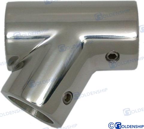 Rail connection "t" universal . 60º, Ø 22 mm AISI316