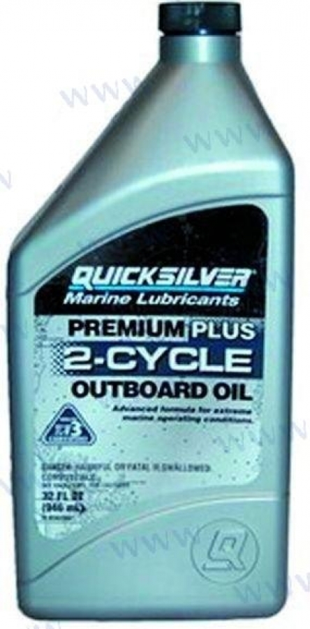 Масло для 2T Quicksilver Premium Plus 1л OEM: Mercruiser: 802824A1, 858026, 858026E01, 858026QB1, 92-801881A12, 92-802824A40, 92-831282A12