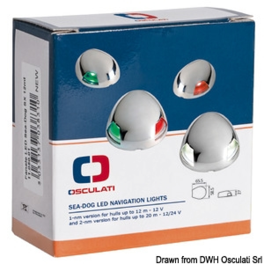Sea-Dog led navigation light 225° bicolor 12 m AISI304