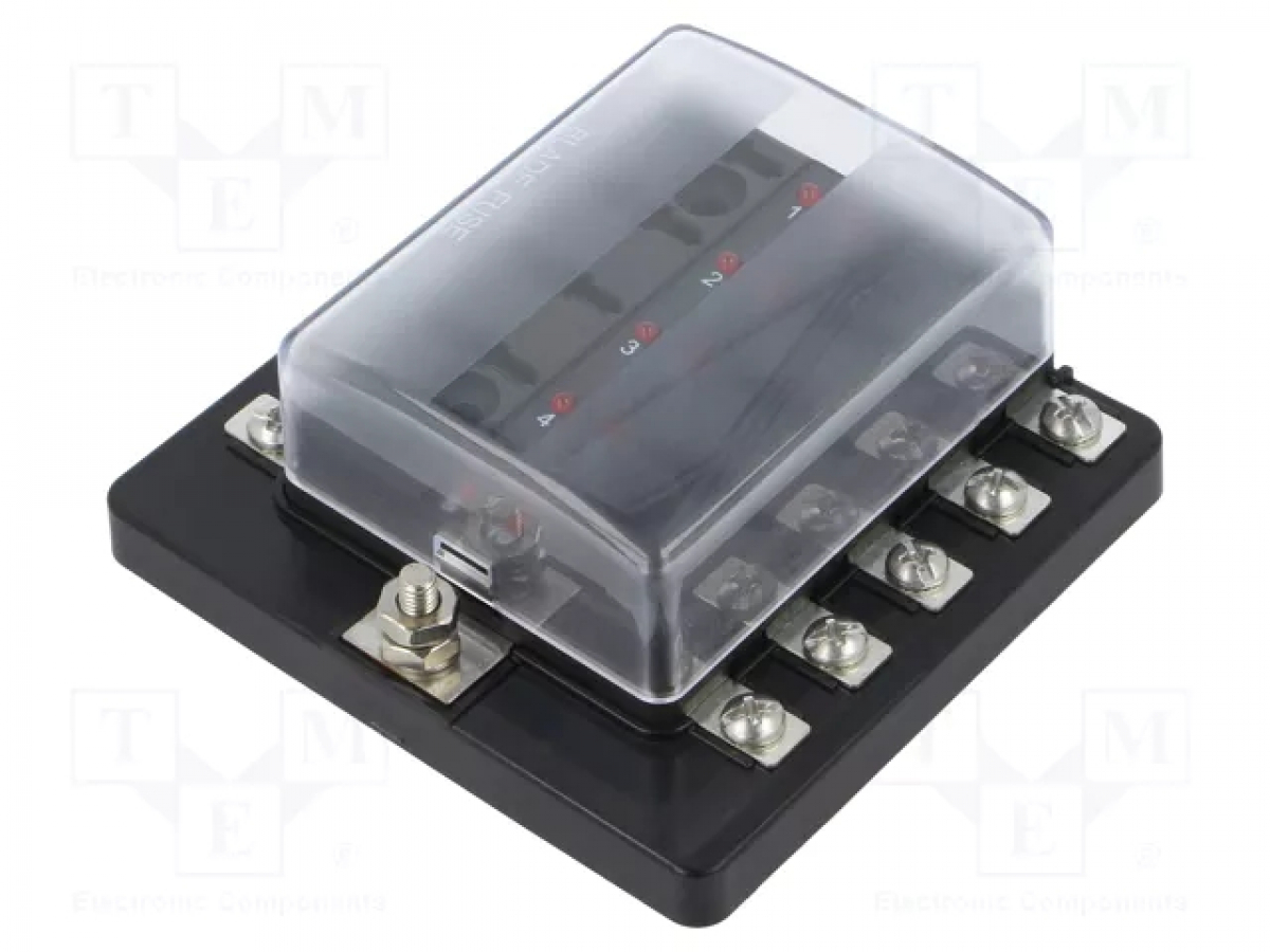 Distribution box with indicators 10 outputs -Max 30a, output d.4mm