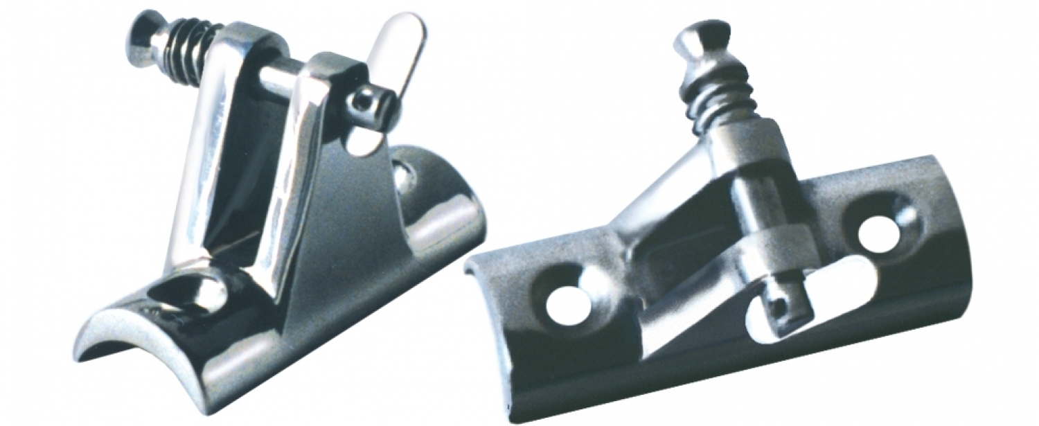 DECK HINGE WITH CONCAVE BASE AND REMOVABLE PIN AISI 316
