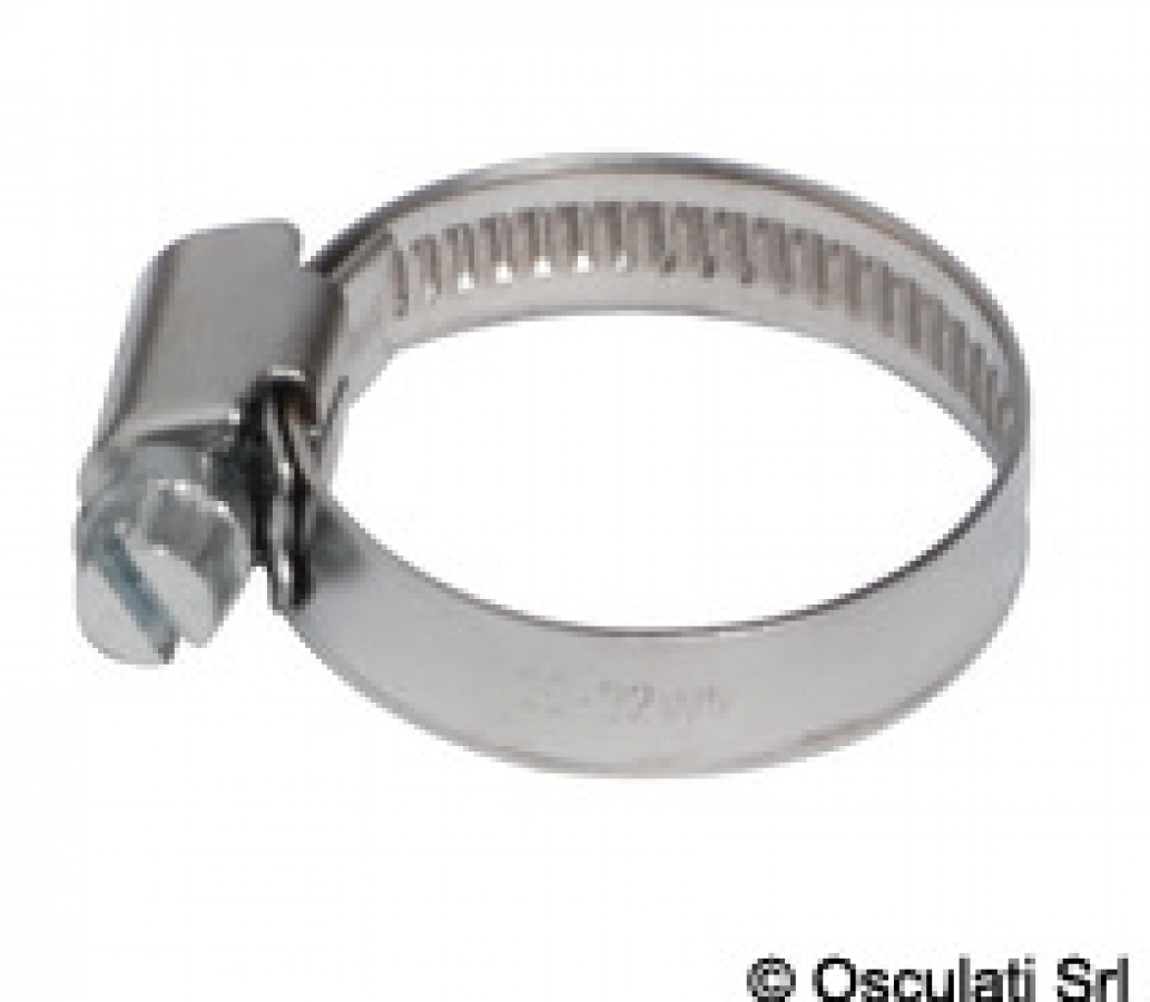 Хомут AISI 316 12 мм х Ø70-90 мм DIN3017