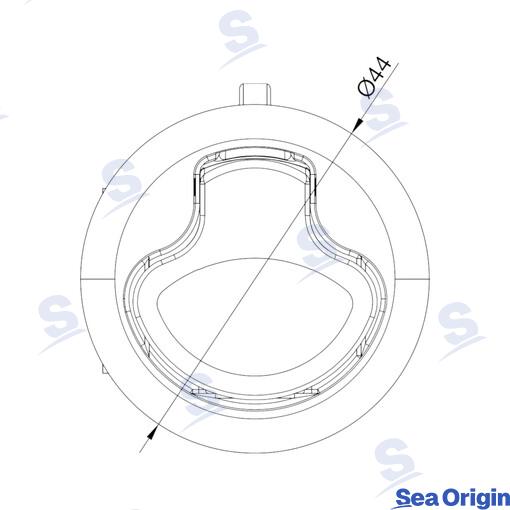 Lūkas aizvars Mini 44mm AISI316