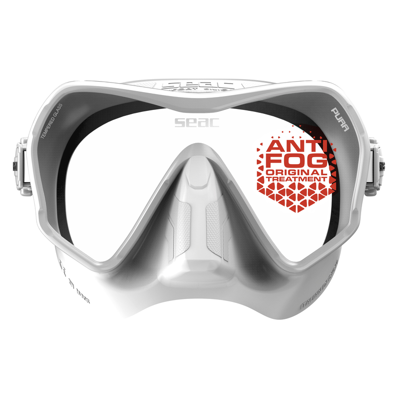SEAC Pura Anti fog niršanas maska Baltā krāsā