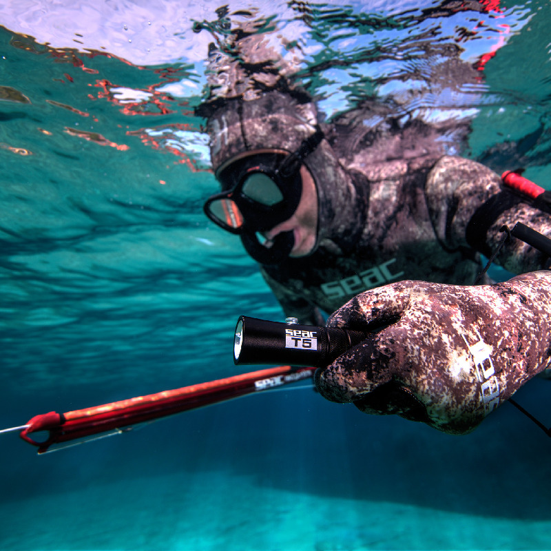SEAC T5 underwater flashlight - charcoal grey