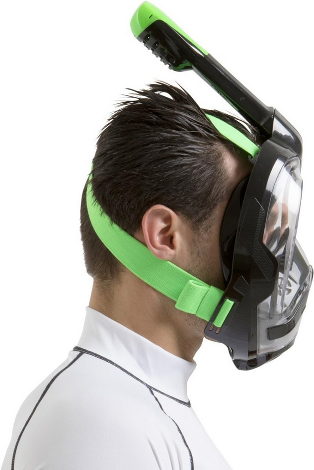 SEAC Unica Full Face snorkeling mask - Size L/XL - Black/Lime