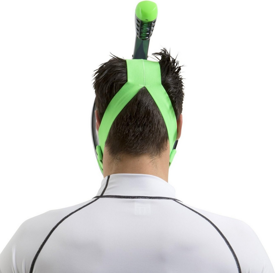 SEAC Unica Full Face snorkeling mask - Size L/XL - Black/Lime