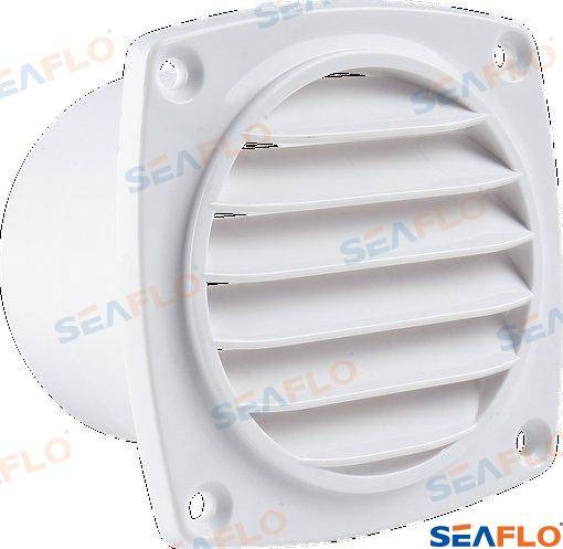 round louver air vent 63,5x93,5 mm - white