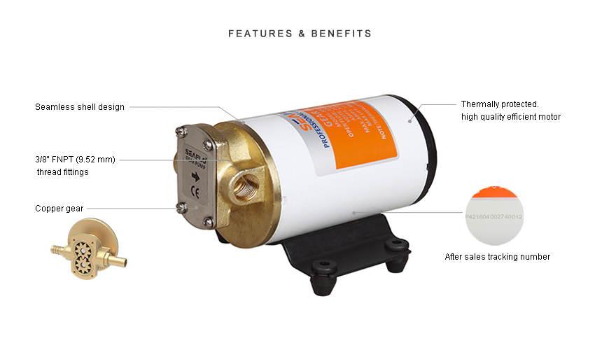 Eļļas sūknis (Zobratu sūknis) 12V 7A 12lpm/min
