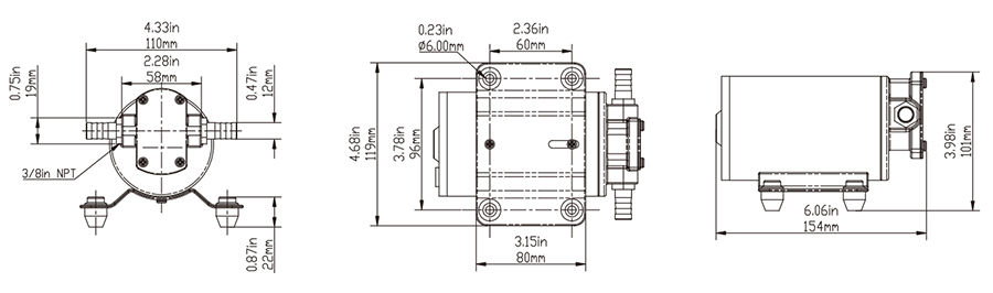 Eļļas sūknis (Zobratu sūknis) 12V 7A 12lpm/min