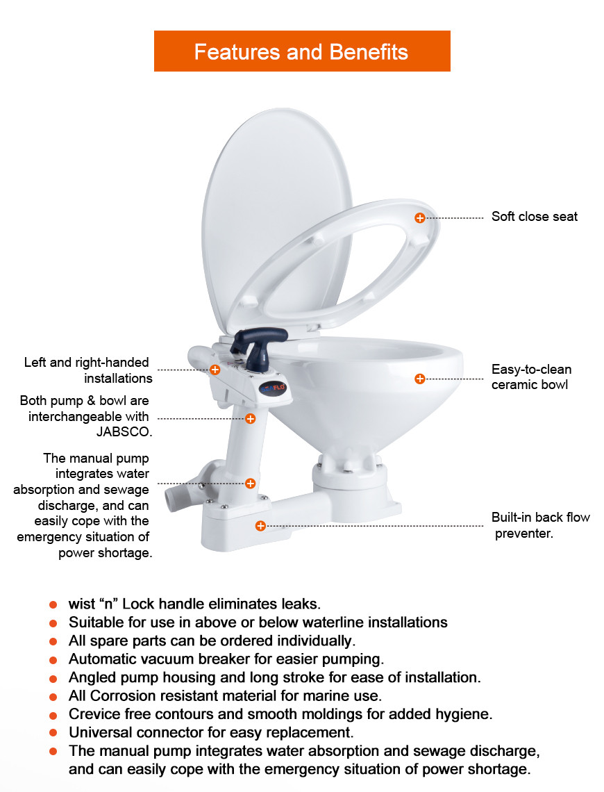 manual WC toilet SEAFLO