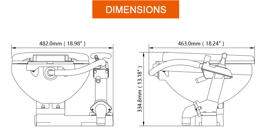 manual WC toilet SEAFLO
