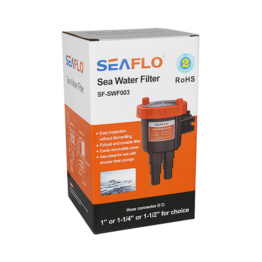 Ūdens filtrs 1“ 1-1/4” 1-1/2” D1/D2/D3 (25.4mm/31.8mm/38.1mm) 91-200L/min - Seaflo SF-SWF003