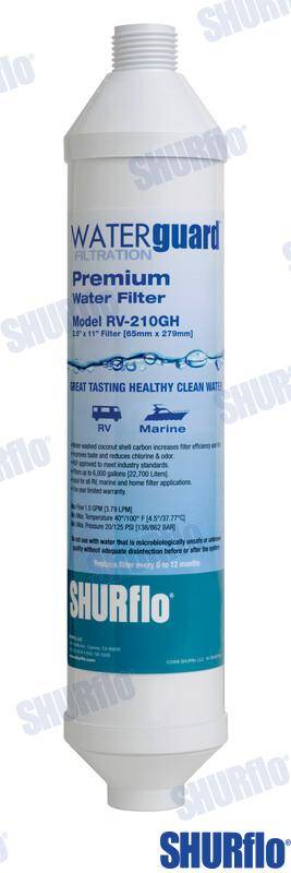 in line water filter 1/2" barb fittings