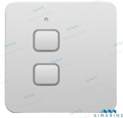 nereide light switch - 2 buttons silver