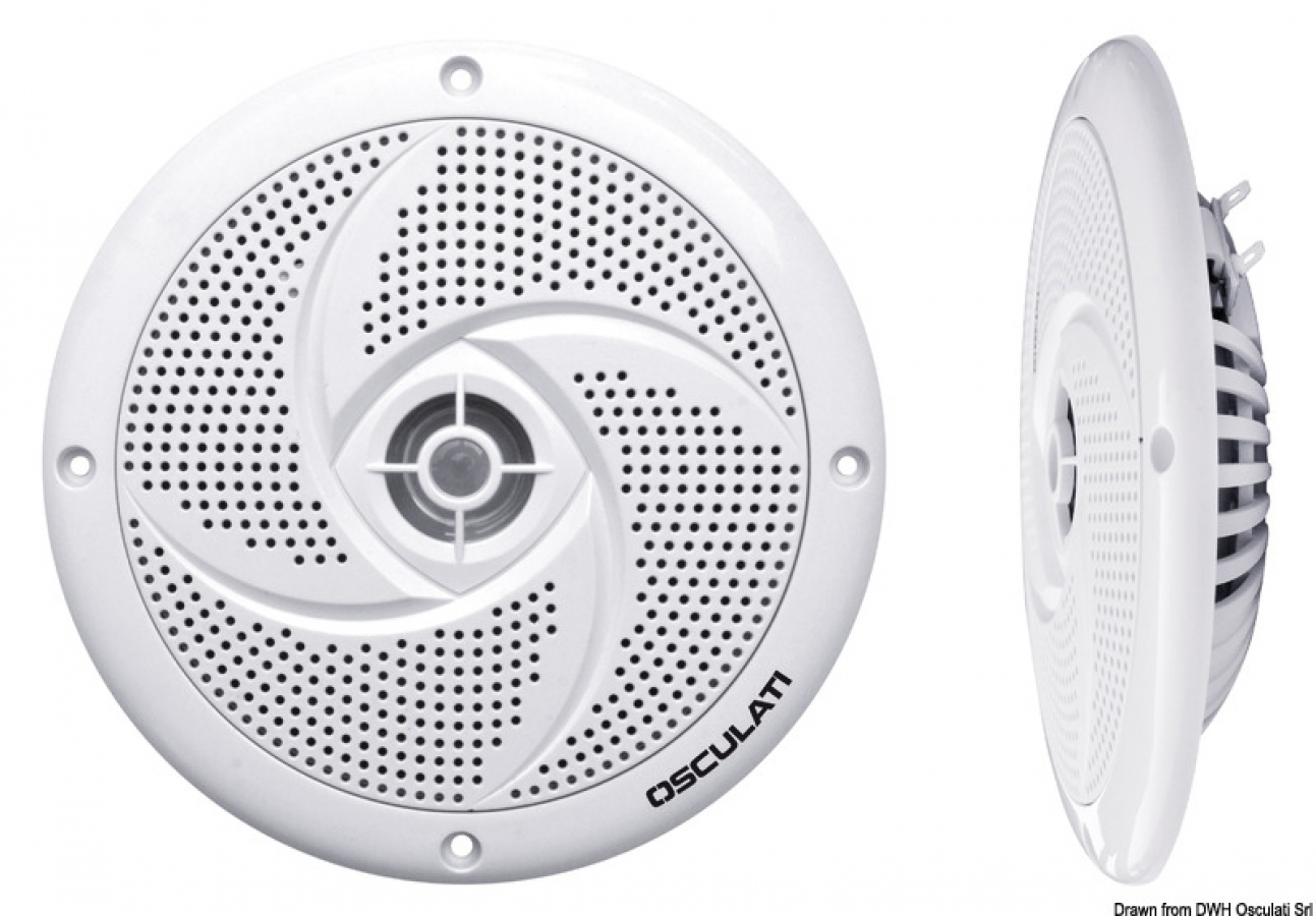 Skaļruņi 186mm -Ultra slim - balti Rms 30Wx2 Max 60Wx2 H 40mm