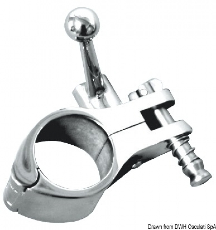 Bimini sliding bracket f. tubes Ø 25 mm AISI316