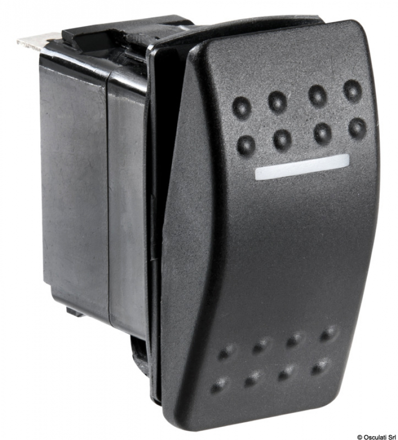 Выключатель Marina R OFF- MOM (ON) IP67 12V/20A 3 контакта, со светодиодом