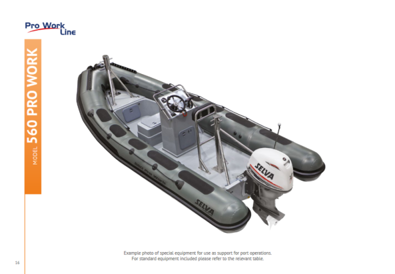 Selva Boat Pro Work 560 PVC PVC with Selva engine Murena 70 E.F.I. E.ST.L.PT